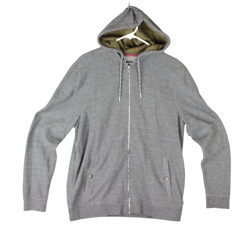 Ted Baker London Hangry Full Zip Hoodie Mens 5 Gray Workout Athletic Hangry Gym